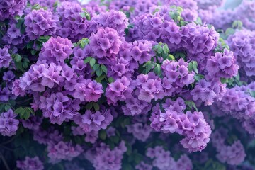 Fototapeta premium Jacaranda Tree in Full Bloom: Purple flowers covering the branches. 