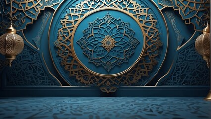 elegant islamic geometric design suitable for graphic resource

