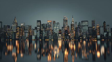 Obraz premium Architectural fusion, mix of historic and contemporary buildings, symbolizing global influences, societal changes due to globalization, city skyline backdrop, 3D render, silhouette lighting