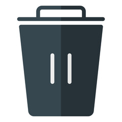 Bin Icon in Flat Style