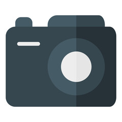 Camera Icon in Flat Style