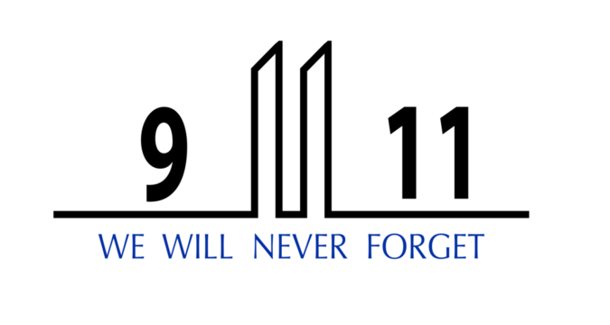 Always Remember 9 11, september 11. Remembering, Patriot day. The Twin towers representing the number eleven. We will never forget, the terrorist attacks