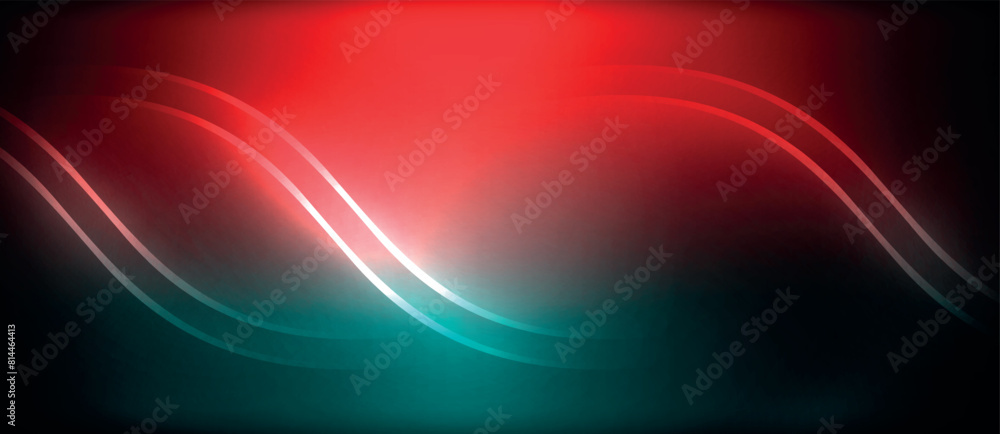 Poster An electric blue and magenta wave in the sky resembles an astronomical object against a black background. The lens flare creates a mesmerizing pattern in the circle, surrounded by tints and shades