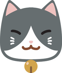 cute cat emoji vector with a range of expressions
