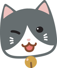 cute cat emoji vector with a range of expressions