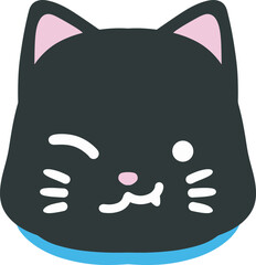 cute cat emoji vector with a range of expressions