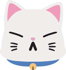 cute cat emoji vector with a range of expressions