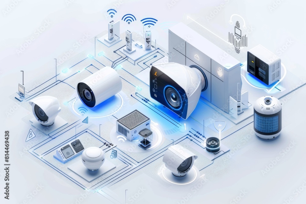 Poster smart home automation supports cognitive learning in safeguarding residential security, utilizing ai