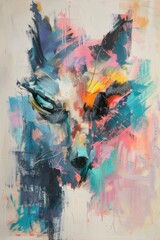 impressionisme animal pastel colors abstract artwork
