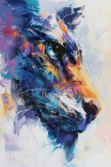 impressionisme animal pastel colors abstract artwork