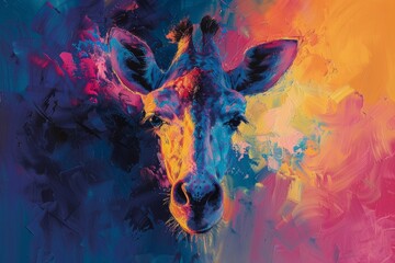 impressionisme animal pastel colors abstract artwork