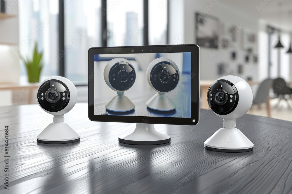 Poster alarm monitoring services in automated systems aid residents, employing security concepts that manag