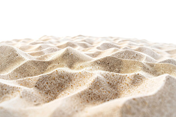 Close Up of Sand Dune on White Background