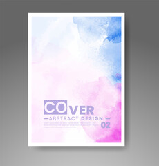 Fototapeta premium Cards with watercolor background. Design for your cover, date, postcard, banner, logo.