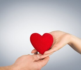 Fototapeta premium Health Day, hands hold heart shape