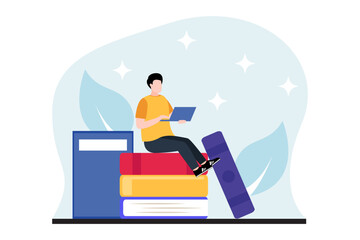 World Book Day Flat Design Illustration