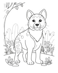 Animal Coloring Book Page  For Kids