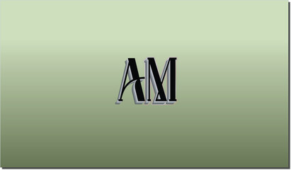 AM, MA, A, M Logo Letter Monogram