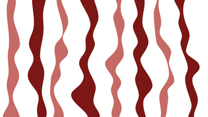 Smooth Water Flow Ripple Lines red and dark red, maroon color. Twisted and distorted texture in trendy retro psychedelic style. Groovy hippie minimalist backgrounds. Waves, swirl, twirl pattern
