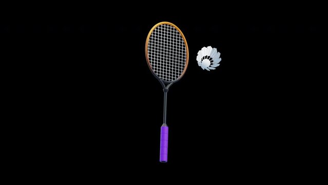 3D Animation of High Speed ​​Badminton Shots | Alpha Channel