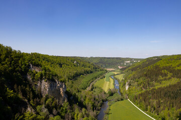 Naturpark Obere Donau, Blick vom Knopfmacherfelsen (Schwäbische Alb)