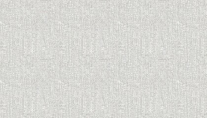 Seamless subtle white linen textile transparent background texture overlay. Abstract cloth fabric grayscale displacement, bump or height map. Simple panoramic banner wallpaper pattern
