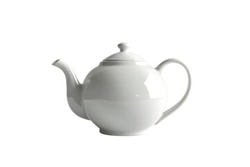 White Teapot on White Background