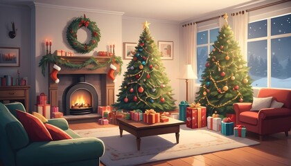 Illustrate a cozy living room with a beautifully d upscaled_3