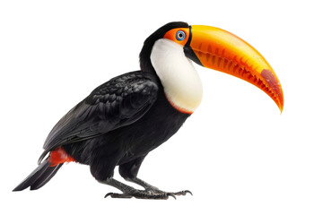 Toucan Standing on White Background