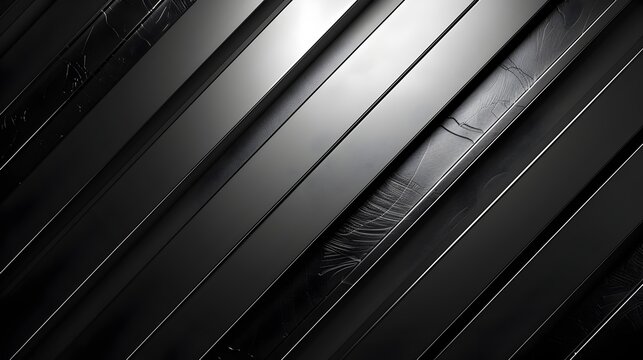 Sleek Black and Silver Pinstripe Luxury Abstract Background Concept