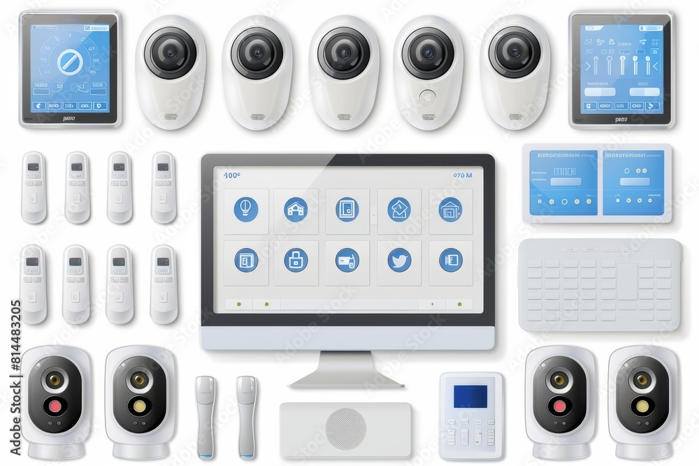 Poster high-definition ip cameras provide emergency panels and security notifications, managed remotely thr