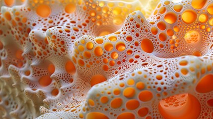 Close-up of a coral reef with a variety of colors and textures.