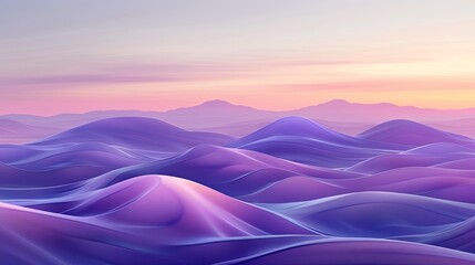landscape of rolling hills in shades of purple