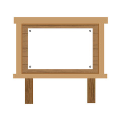 シンプルな木製の看板のイラスト
