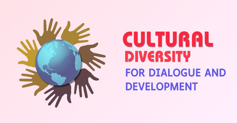 World Day for Cultural Diversity for Dialogue and Development. Campaign or celebration banner