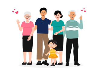 Vector of Happy grandparents day