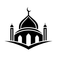 a-minimalist-mosque-logo-vector-art- illustration