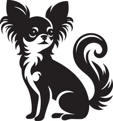 Lying Labrador Retriever silhouette vector