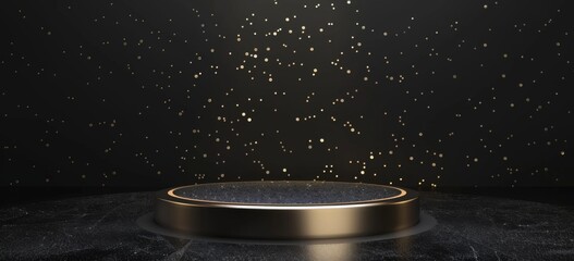 Product podium on dark background