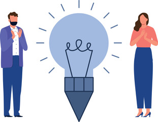 Boy and girl are happy with this idea.