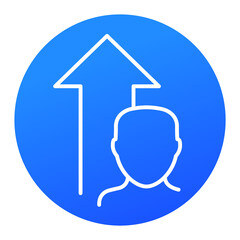 career growth linear icon