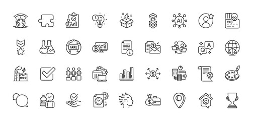 Checkbox, Magistrates court and Inspect line icons pack. AI, Question and Answer, Map pin icons. Puzzle, Software, Electricity factory web icon. Vector