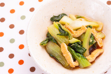 青梗菜の炒り煮
