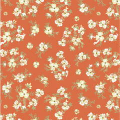 floral Pattern Design Art Blossom Illustration Vector Art , Suitable for fabric Textille Print