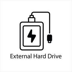 External Hard Drive Vector icon