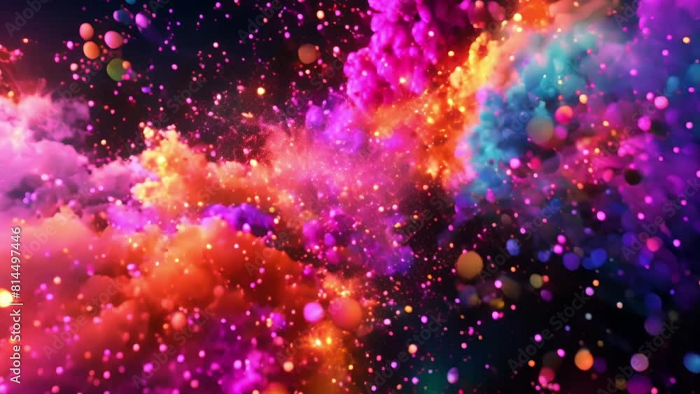 Aufkleber vividly captures an explosive burst of cosmic colors, creating a dynamic and mesmerizing abstract re