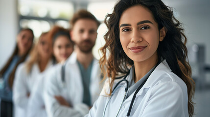 Fototapeta premium Cheerful Healthcare Professional with a Team.