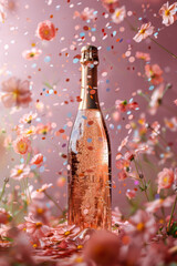 Sparkling Champagne Celebration Among Florals