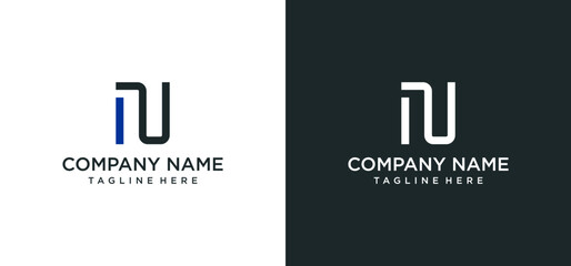n logo letter modern design