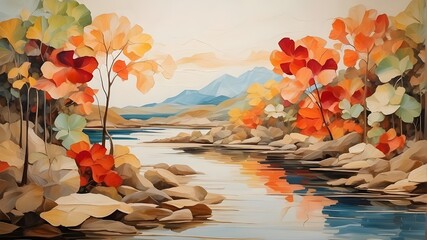 Outdoor fans may find inspiration in abstract art depicting outdoor life, which can pique their curiosity about discovering new places and getting a close-up look at the splendor of nature.